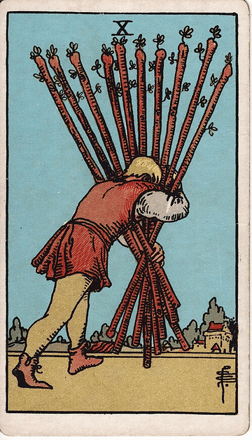 Ten of Wands tarot card