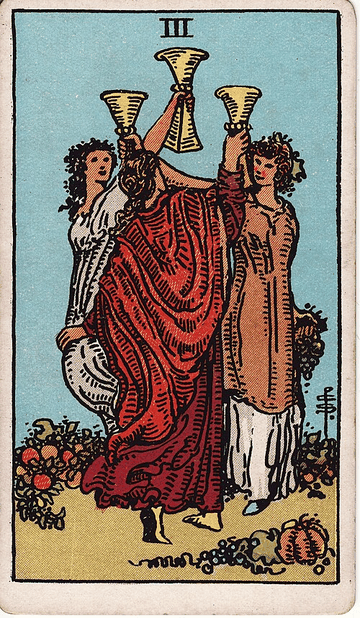 Three of Cups tarot card