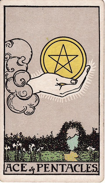 Ace of Pentacles tarot card