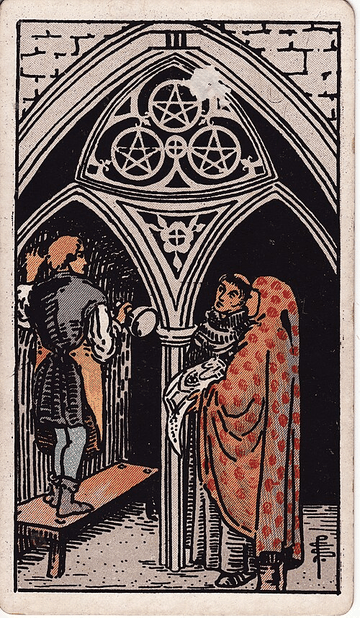 Three of Pentacles tarot card